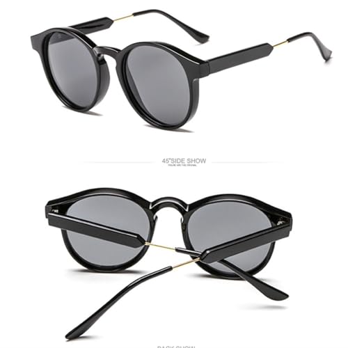 Lunettes de soleil rondes rétro transparentes et protection UV400 mixte