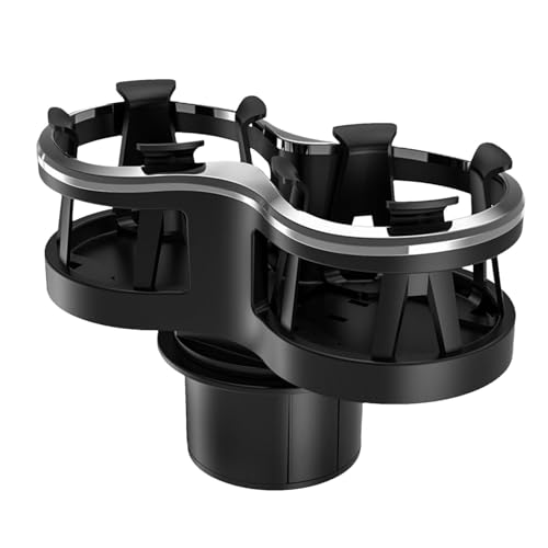 Chaies Portabicchiere doppio per auto, portabicchieri doppio per auto, portabicchieri multifunzionale con base di montaggio regolabile, portabicchieri doppio, portabicchieri per auto,