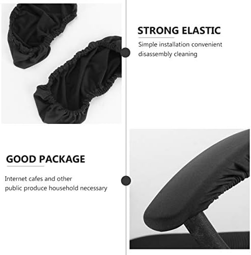 MILISTEN 2pcs Chair Armrest Pads Memory Foam Chair Arm Covers Dustproof Elbow Pillow Handle Cloth Protectors for Elbow Forearm Pressure Relief Black