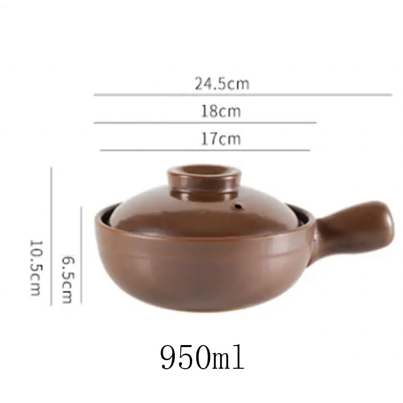Schmortopf 650 ml, 900, Auflauf, Reis, Nudeln, Brei, Milch, Suppe, Ton, Eintopf, Steingut-Kochtopf(B 950ML)