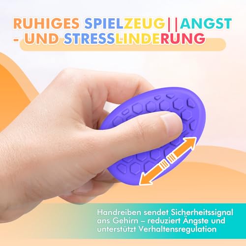 BDwing Silikon Fidget Toys Sensory Stones, 6 Stück Anti Stress Finger Spielzeug Stressabbau Reliever Geschenk für Kinder und Erwachsene, ADHS & Autismus Sensory Toys