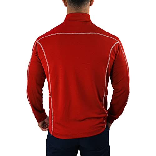 Columbia Omni-Wick Shotgun 1/4 Zip, Intense Red, Large #TOP5