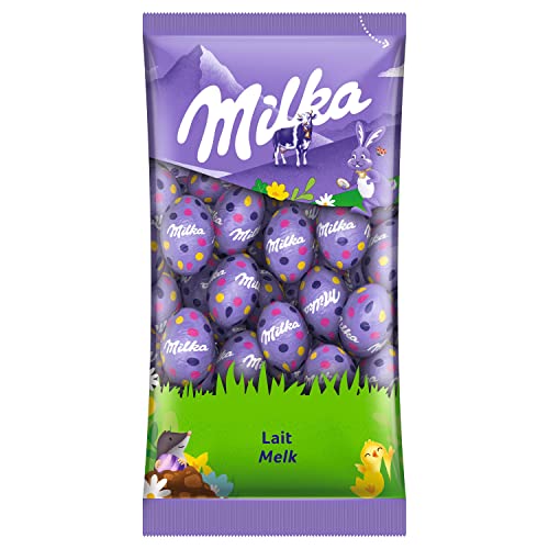 Milka - Petits Œufs en Chocolat de Pâques - Goût : Chocolat au Lait - Idée Cadeau - Chocolat à Offrir - 1 Sachet 500 g