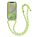 Produktbild kwmobile Necklace Case kompatibel mit Apple iPhone XR - Hülle Silikon mit Handykette - Band Handyhülle Transparent Neon Gelb
