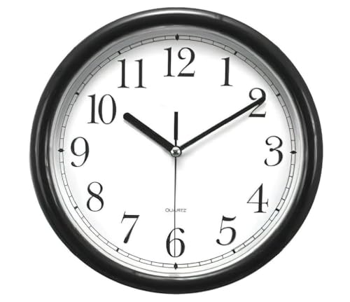 Horloge moderne de salon et bureau à piles Soro Essentials noire