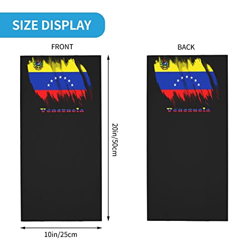 Venezuela Flag Venezuelan Seamless Neck Gaiter Face Mask Seamless UV Protection Shield Scarf Bandana for Motorcycle Cycling Riding Running Headbands White2