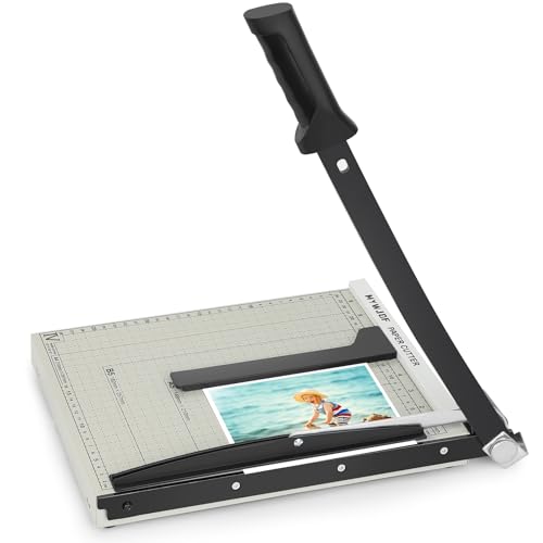 Paper cutterGuillotine Paper Cutter：Guillotine Paper Cutter Accurate Cutting with Safety Guard,8...