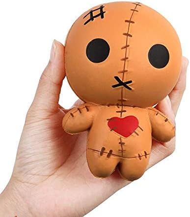 Anboor Squishy Voodoo Doll Toy Cute 4.7″ Ghost Slow Rising Relieves Stress Soft Kawaii Foam Fidget Toy for ADHD Kids Party School Day Favor Gift Collection Adult Idea