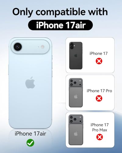 Image of QsmQam Compatible with iPhone 17 Air Back Case Cover | Ultra Hybrid | Compatible with MagSafe| Military-Grade Protection| Transparent Back Case - (Polycarbonate|Clear)