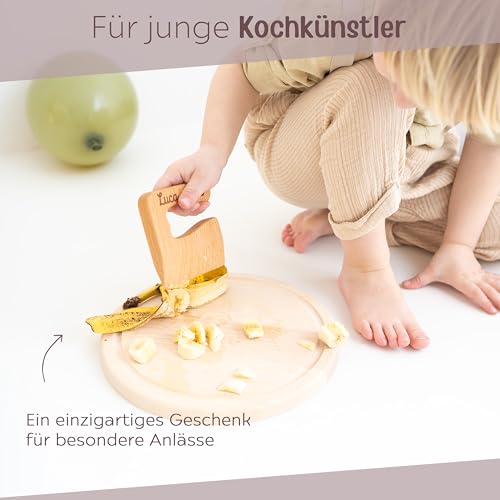 wunderwunsch Kindermesser ab 1 Jahr, Montessori Messer Holz Kleinkinder – Ansicht 2