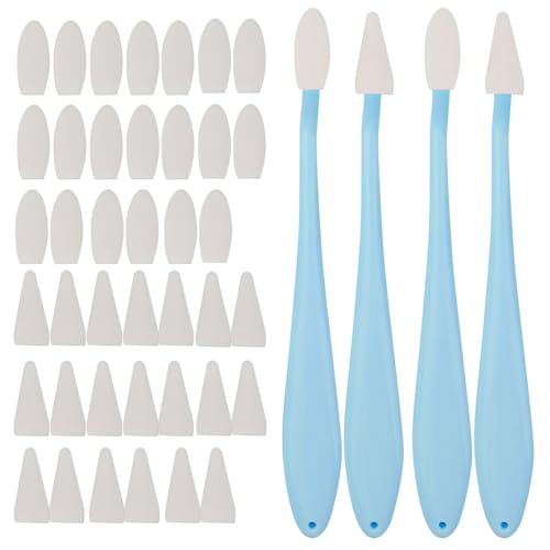 JYNXOR Lot de 4 Essuyeur de Croquis, Estompeurs de Dessin, Estompe papier, Éponges Effaçables, 2 Types de Têtes, 40 Têtes D'éponge, pour Mettre en...