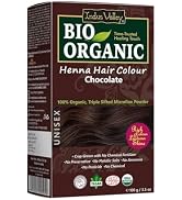 Indus Valley Bio Organic Natural Henna Hair Color Chocolate 100gm| 100% Gray Hair Coverage And Lo...