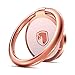 Phone Ring Holder Finger Kickstand - FITFORT 360° Rotation Metal Ring Grip for Magnetic Car Mount Compatible with All Smartphone-Rose Gold