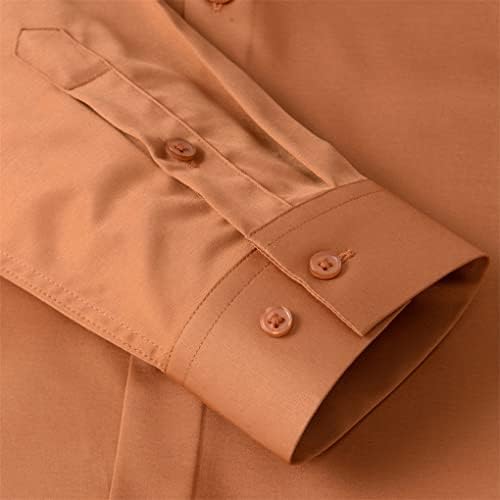 COOFANDY Chemise Décontractée à Manches Longues Pour Homme - Sans Plis - Avec Boutons, Vin Rouge, S