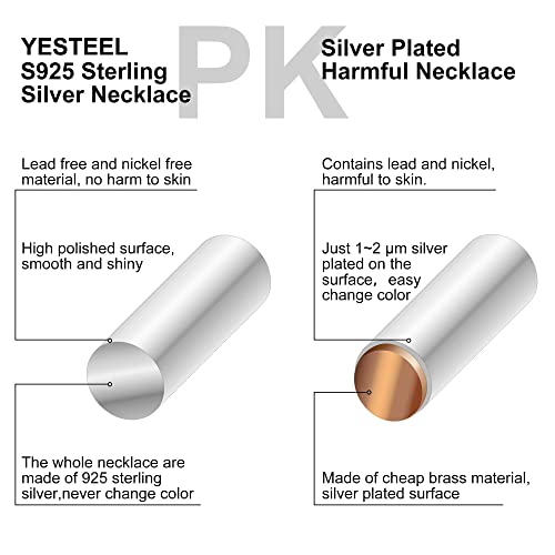 Yesteel Sterling Silver Cross Necklace Jewelry For Women Girls， Religious Christian Gifts For Women First Communion Baptism Gifts For Girl Confirmation Gifts For Teenage Girl #TOP5