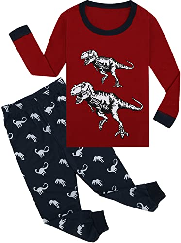 Boys Pajamas Set Long Toddler Pjs Little Kids Dinosaur Sleepwear
