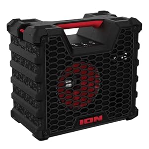 ION Audio Tailgater Tough – Rugged Portable All-Weather Wireless Bluetooth Speaker, IPX5 Water-Resistant, Outdoor Weather-Resistant Speaker, 65W