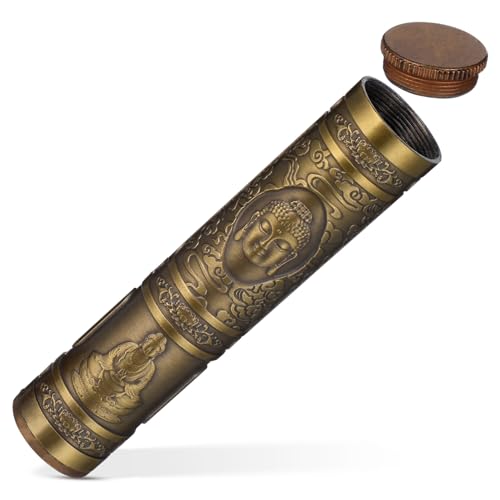UKCOCO Estuche Metálico para Buda Portátil y Resistente al Agua Caja de Almacenamiento Hermética para Diseño Duradero y Prueba de Tubo para Cigarrillos para Mujeres