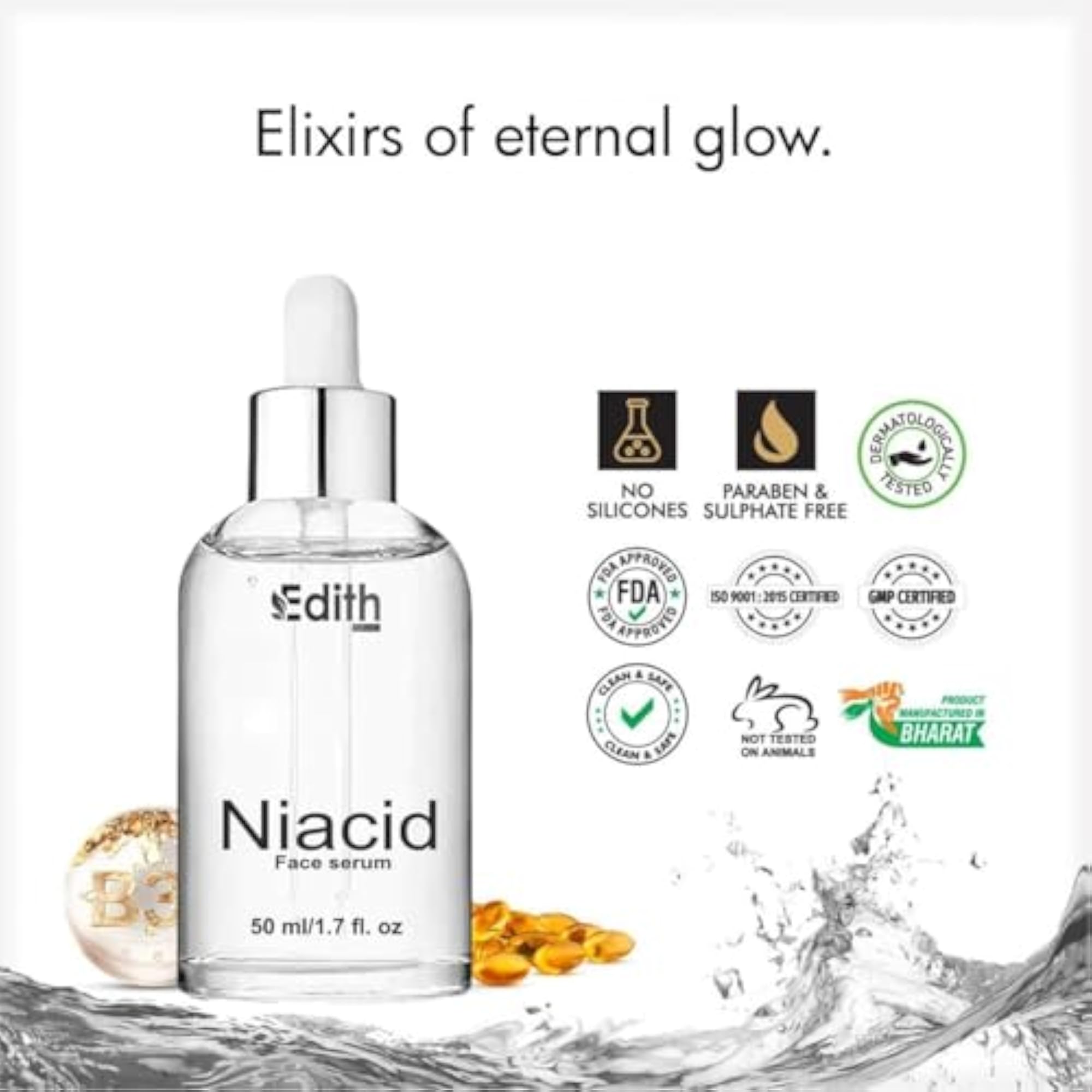 Niacinamide Face Serum with Day and Night Cream, Skincare Set