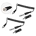 Produktbild UTEBIT Flash PC Sync Kable YongNuo Blitz-Anschlusskabel 2 Stuck 6.35mm BlitzSynchronisationskabel mit 3.5mm Schnittstellenstecker Flash Trigger Blitz sync Kabel PC Sync Kabel Kabel-Blitzauslöser