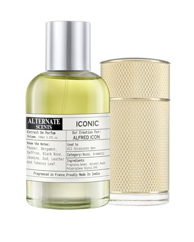 Image of Alternate Scents ICONIC Long Lasting 100ml Perfume For Men |Strong& long Lasting with 30% Oil Concentration|Sophisticated, Fresh & Woody| Fragrance From France | Made In India|
