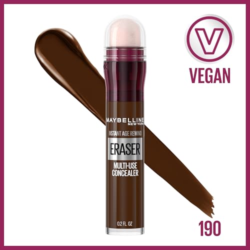 Image of Maybelline Instant Age Rewind Instant Eraser Multi-Use Concealer, Crease-Resistant Coverage, Up to 12HR Moisturizing Wear, 190, 1 Count