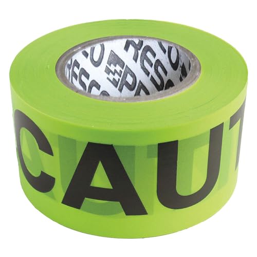 Barricade Tape, Lime Glo/Blk, 500ft x 3In