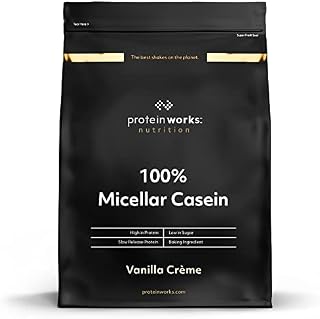 Protein Works - 100% Micellar Casein Protein Powder | Slow Release Protein Shake | Amino Acids | High Protein | Protein Works - | Vanilla Crème | 2 kg