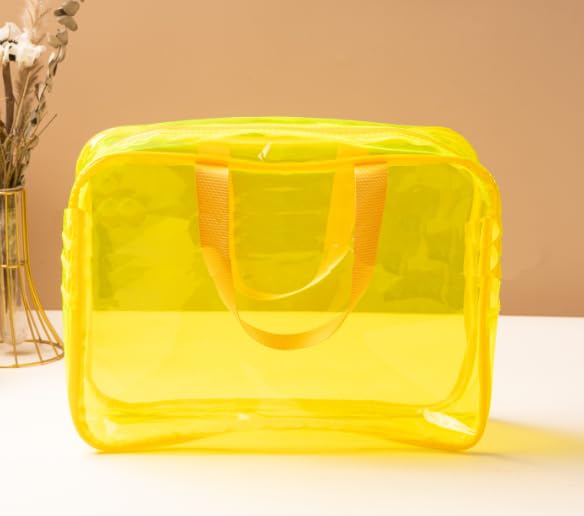 FYSUIMU 8Pcs Toy Storage Bags with Zipper Portable Handle Reusable Organizer Bag Waterproof Toy Travel Bag for Building Blocks Puzzles Books (Yellow, Red, Green, Blue)