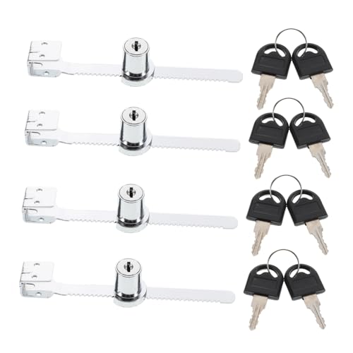 HEATSHAKING 4個 ガラス展示 ネッ 引き戸対応 属製 ネット用 鍵付き 保護 簡単操作 簡単取付 ホーム オ 店舗用