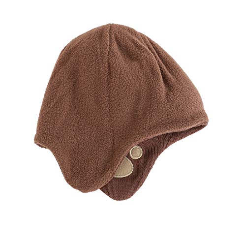 Image of Baby Infant Toddler Fleece Lined Knit Hat Kids Winter Earflap Pom Beanie