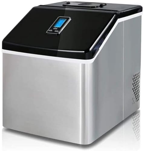 Fabricadora de cubos de hielo, máquina para hacer hielo para uso doméstico o de oficina, con pantalla LCD, modelo compacto nuevo — produce 25 kg de hielo en 24 s