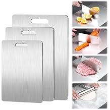 Titanium Cutting Boards, New 100% Pure Titanium Cutting Boards for Kitchen, Double-Sided Food Grade Cutting Board, Chopping Boards Cutting Mat for Meat Fruit & vegetable13 x 9 in
