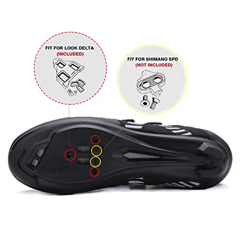 Image of Unisex Road Bike Cycling Shoes Compatible with Peloton Shimano SPD Bike Riding Shoes for Men Women, 3 Straps, Pre-Installed Delta Cleats for Indoor Outdoor Cycling Biking