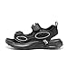 Summer Sandals for Kid Fashion Patchwork Double Adjustable Strap Sport Sandals Casual Lightweight Outdoor Beach Shoes Black, 6.5