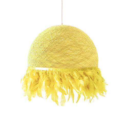 Lampe pendante de plumes blanc chic pour une déco de chambre bohème et cocooning - 6