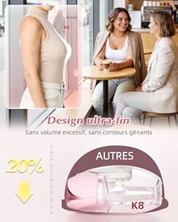 Tire Lait Electrique Main Libre Double K8, Ultra-Fin et Hands-Free, 3 Modes 8 Niveaux, tire-lait Portable et Super Silencieux pour un Tirage Discret(Blanc 2PCS)