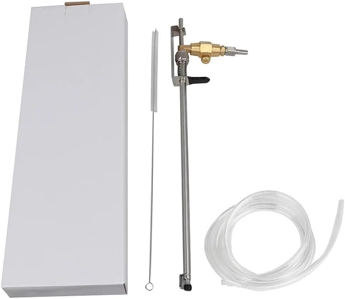Stainless Steel Beer Bottle Filler with 2m Tube & Cleaning Brush, Co2 Carbonation Bottle Filling Kit, Homebrew Beer Wine Bottling Tools