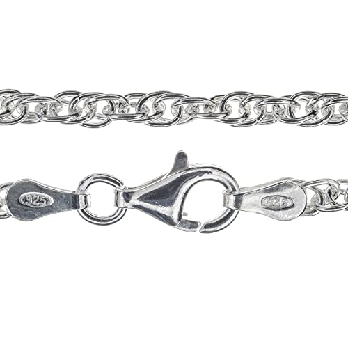 Markylis - Solid Italian 925 Sterling Silver Chunky Twisted Prince of Wales Chain Jewellery Necklace for Women Ladies and Men - Long Length - 2mm Guage - 28inch - 28"