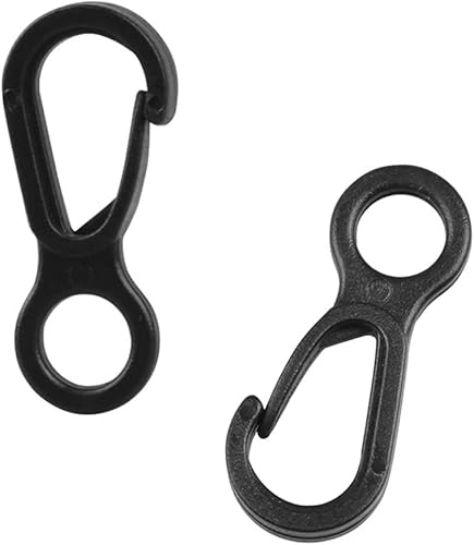 Miniatura 7 de 10 Uds. Gancho de clip a presión de plástico, hebilla de mosquetón para camping, accesorios de tienda al aire libre, gancho a presión, equipo de