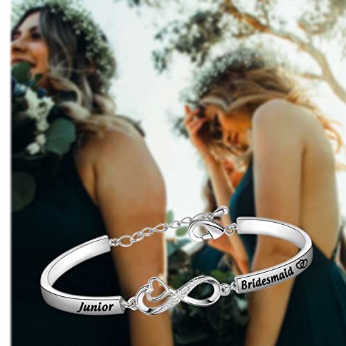 Bracelet demoiselle d'honneur junior réglable pour mariage et cortège