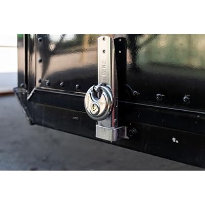 BRINKS 70mm Heavy Duty Discus Padlock Chrome Plated Security Lock for Storage Shed, Garage, Lockers, Toolboxes, Construction Site Storage and More