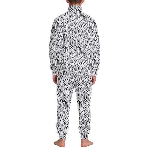 Image of Kids Two-Piece Classic Zippered Sports Jacket Set Sweatpants Jogging Teenager Sportswear Set