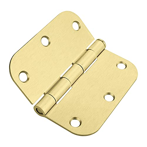 18Pcs 3.5 Inch Bright Polished Brass Door Hinges Gold 3-1/2'' X 3-1/2'' Door Hinges With 5/8''Radius Corners Polished Brass Interior Door Hinges By Goldenwarm Door Hardware #TOP2