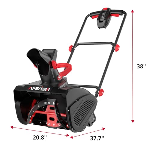 AMERISUN 18-Inch Corded Electric Snow Blower, 15 Amp Motor, 30 ft Throwing Distance (AM7517)
