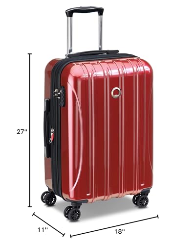 DELSEY PARIS Helium Aero Hardside Expandable Luggage with Spinner Wheels, Brick Red, 2-Piece Set (21/24)
