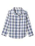 GAP Baby Boys Long Sleeve Poplin Shirt Bainbridge Blue 6-12M