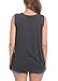 SUIEK Maternity Nursing Tank Tops Breastfeeding Tee Shirt Double Layer Sleeveless Pregnancy Shirt (Small, Charcoal)
