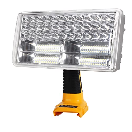 Image of DTEZTECH Cordless LED Work Light for Dewalt 20V Max Lithium-ion Battery, 40W 4200LM Flashlight with USB Port, Zinc Alloy LED Work Light for Emergencies, Camping, Outdoor, Indoor(Tool Only)