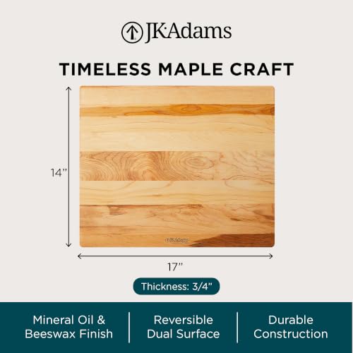 Tabla de cortar rectangular de madera de arce 43x36 cm miniatura 4